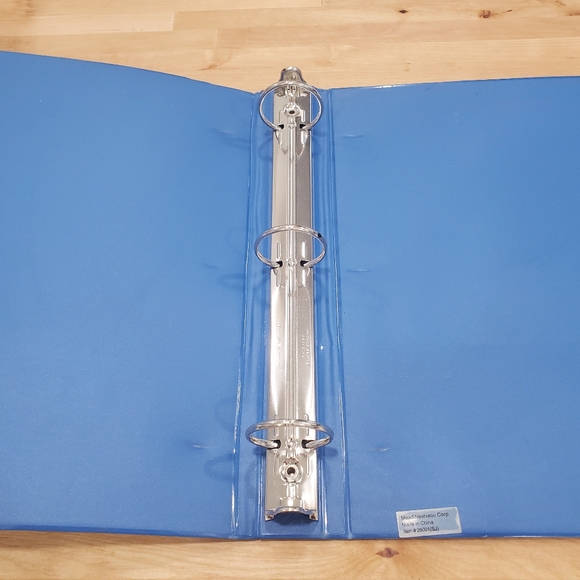 VINTAGE TRAPPER KEEPER BLUE THREE RING BINDER - Picture 10 of 11